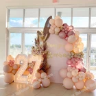 Свадебный набор Aprico Pearl Pink 135, воздушные шары-гирлянды шт., крем для декорации торта персикового цвета
