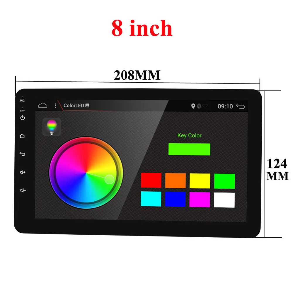 64G 10 дюймов Android 9,0 gps навигация Авторадио Мультимедиа Радио плеер Bluetooth wifi MirrorLink Универсальный 1Din Автомагнитола