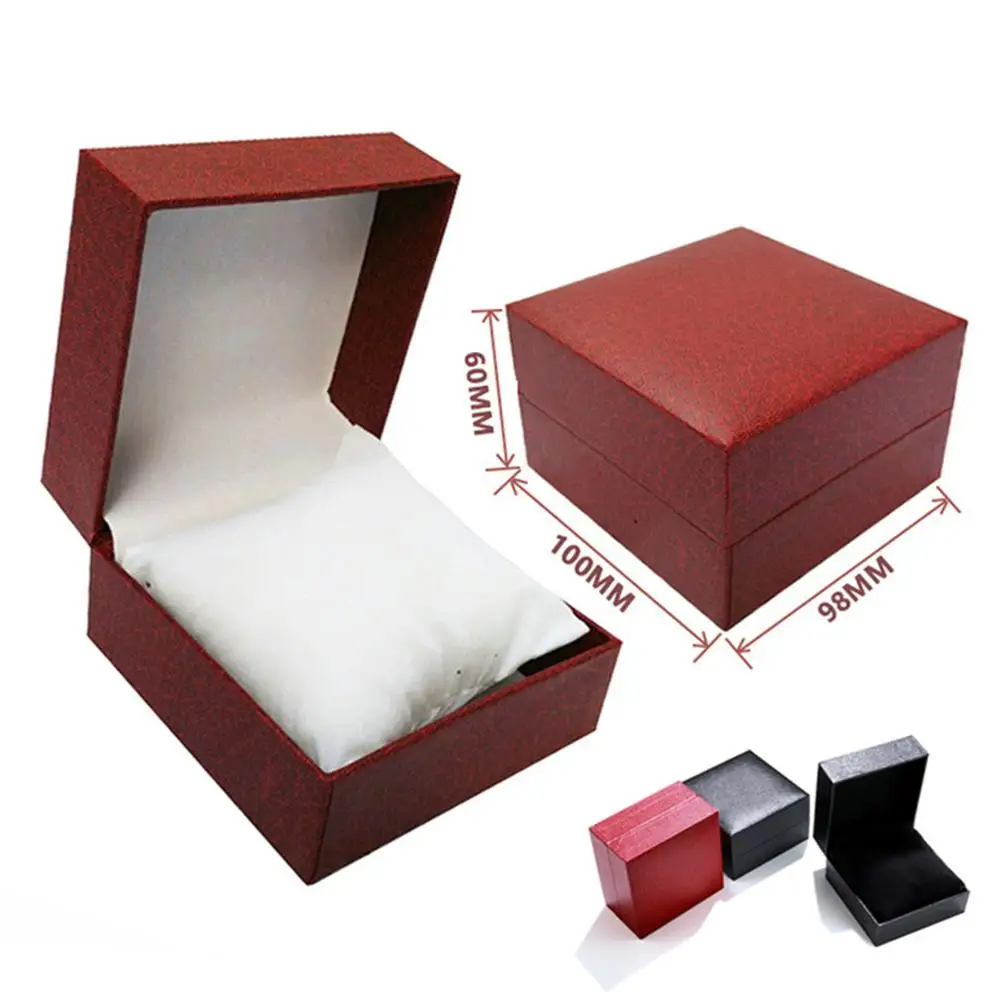 

PU leather watch box high-grade flip watch box Square Bracelet Watch Jewelry Display Case Storage Box Gift Holder Organizer