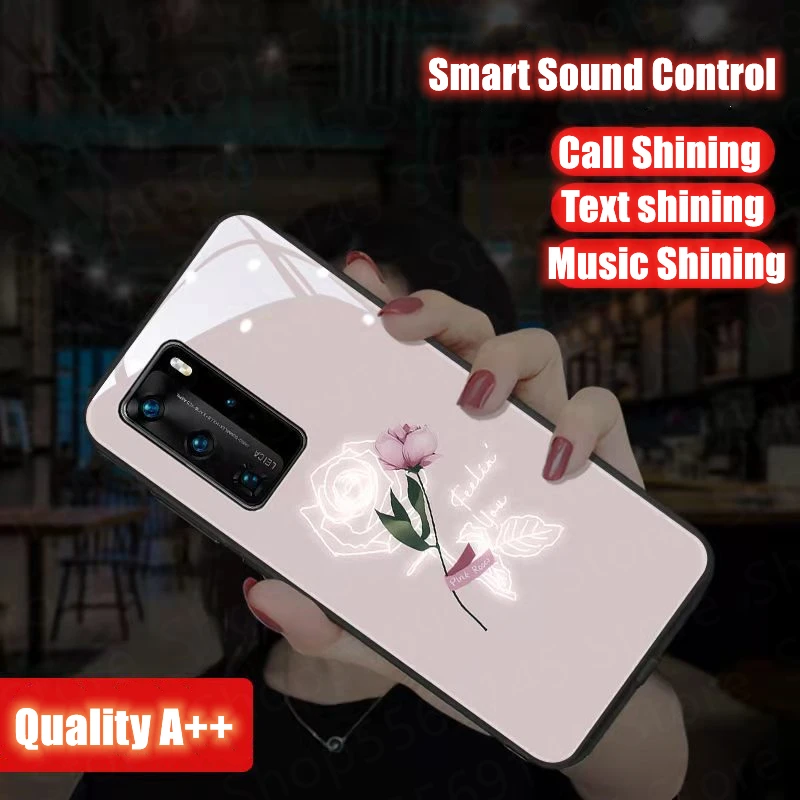 Стеклянный чехол со скрытой 3D розой и цветами для Huawei P20 P30 P40 Mate 20 30 40 Pro Plus