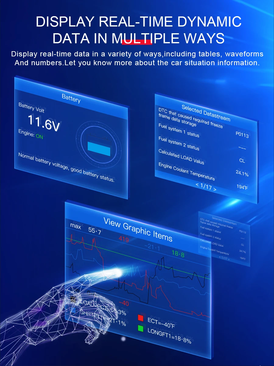 Профессиональный автомобильный диагностический инструмент JDiag JD906 OBD2 сканер