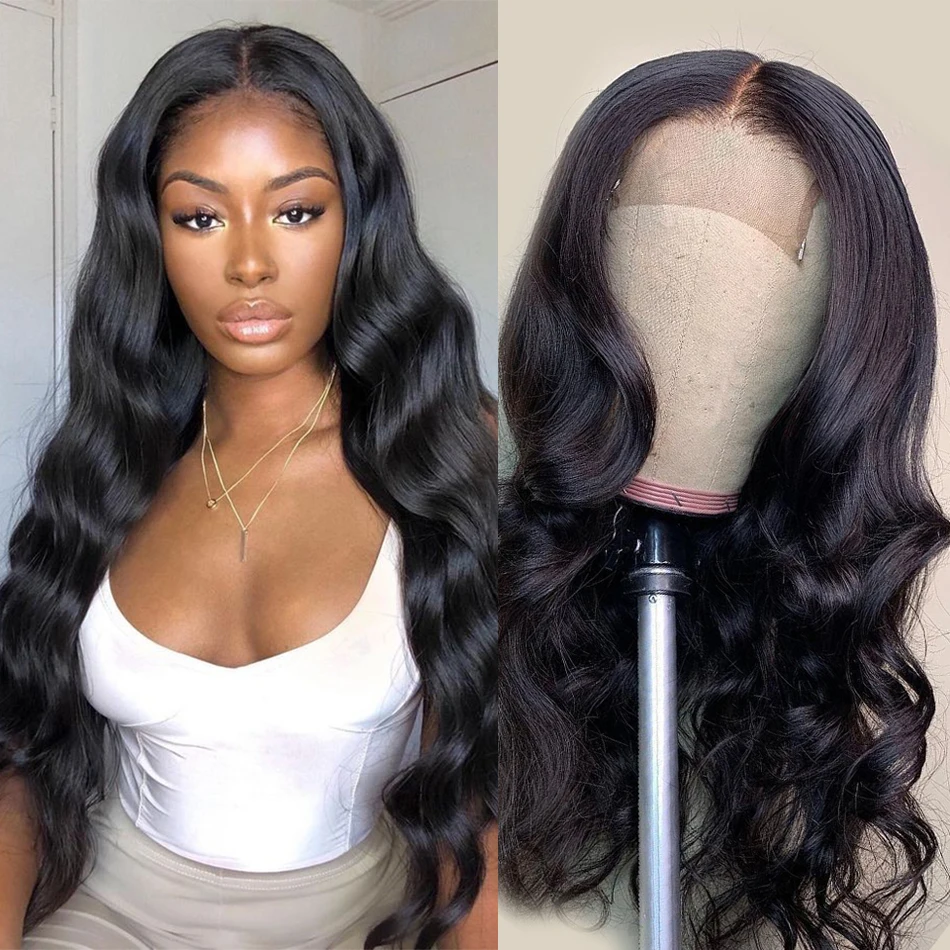 Lace Front Human Hair Wigs For Women Malaysian Body Wave Remy Human Hair Wigs 4x4 Closure Wigs Pre Plucked Lace Frontal Wig Body