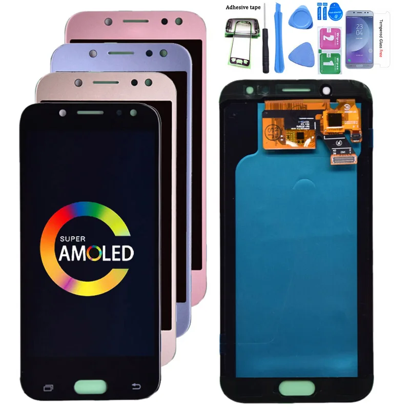Супер Amoled ЖК дисплей для Samsung Galaxy J5 pro 2017 J530 J530Y J530F с сенсорным экраном дигитайзер в