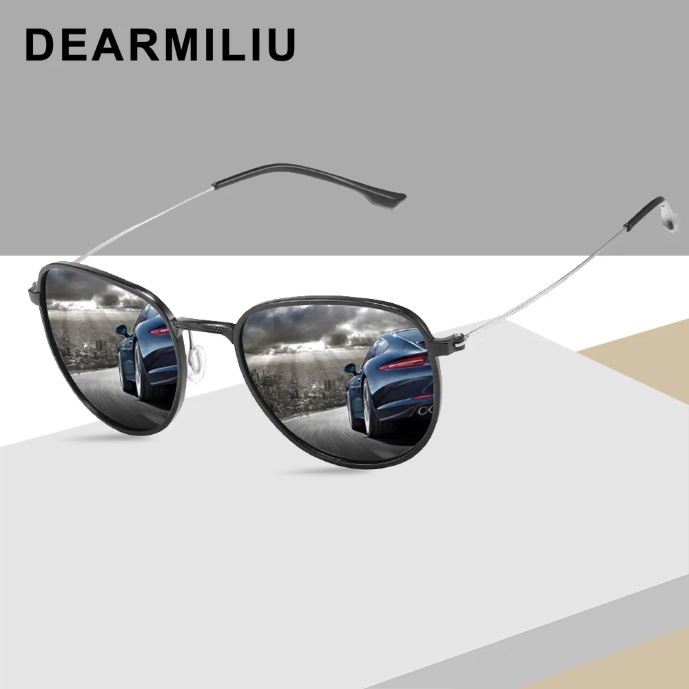 

Очки солнцезащитные DEARMILIU круглые поляризационные для мужчин и женщин, зеркальные солнечные, в стиле ретро, для улицы