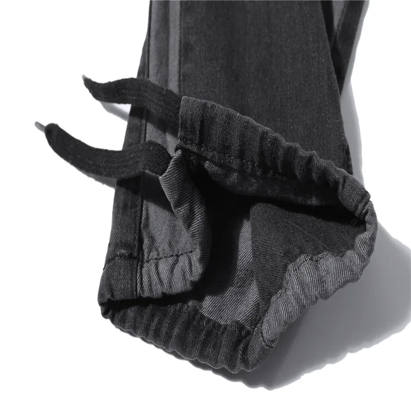 

Jeans Fashion Men's Pants Men's Clothing Denim Trousers Hiphop Overalls Wide Cargo Black Blue Joining Together Big Bag