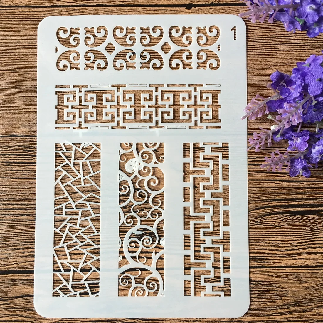 Прямоугольная рамка 20 см цветочные трафареты для самостоятельного изготовления