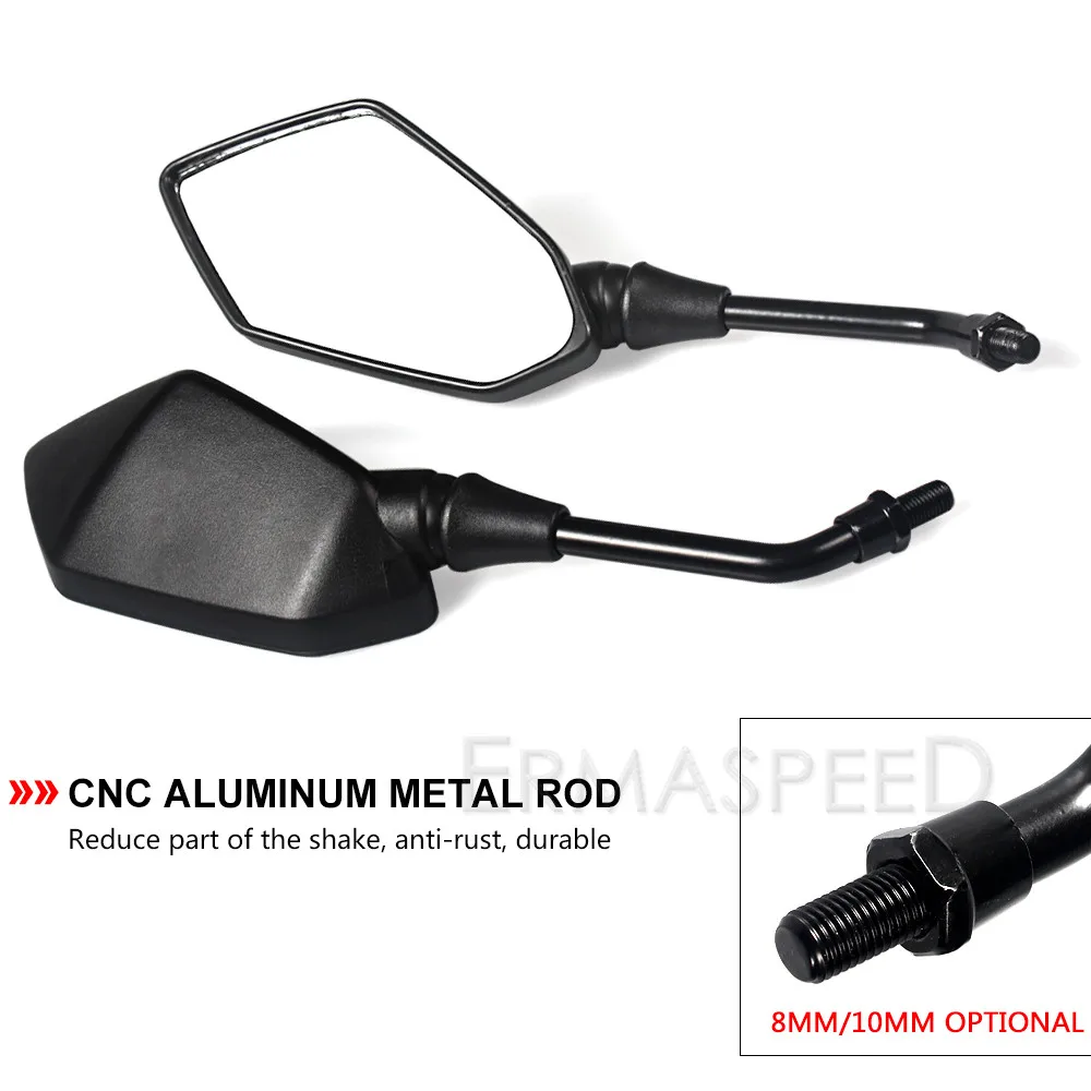 Универсальные зеркала заднего вида для мотоциклов 8 мм 10 из углеродного волокна