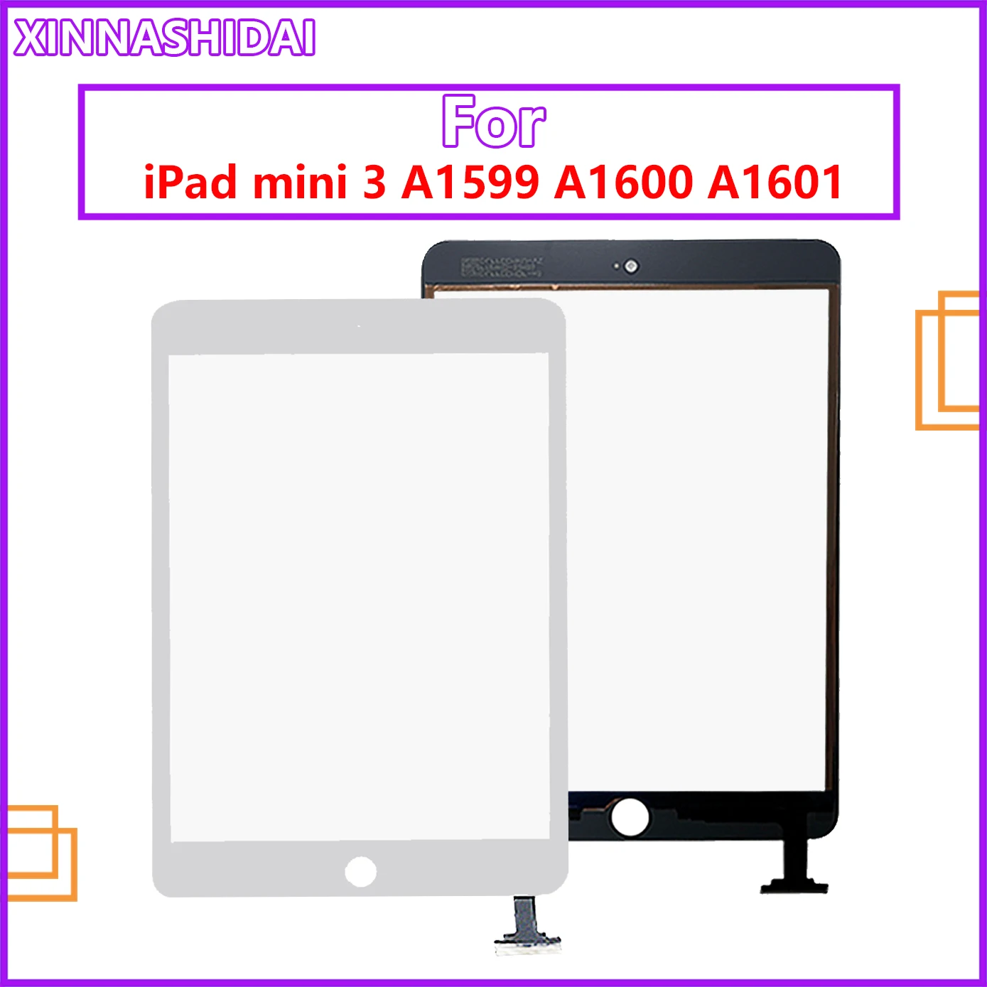 

Для iPad mini 3 A1599 A1600 A1601 сенсорный экран дигитайзер Передняя стеклянная панель для iPad mini 3 Внешняя сенсорная Замена