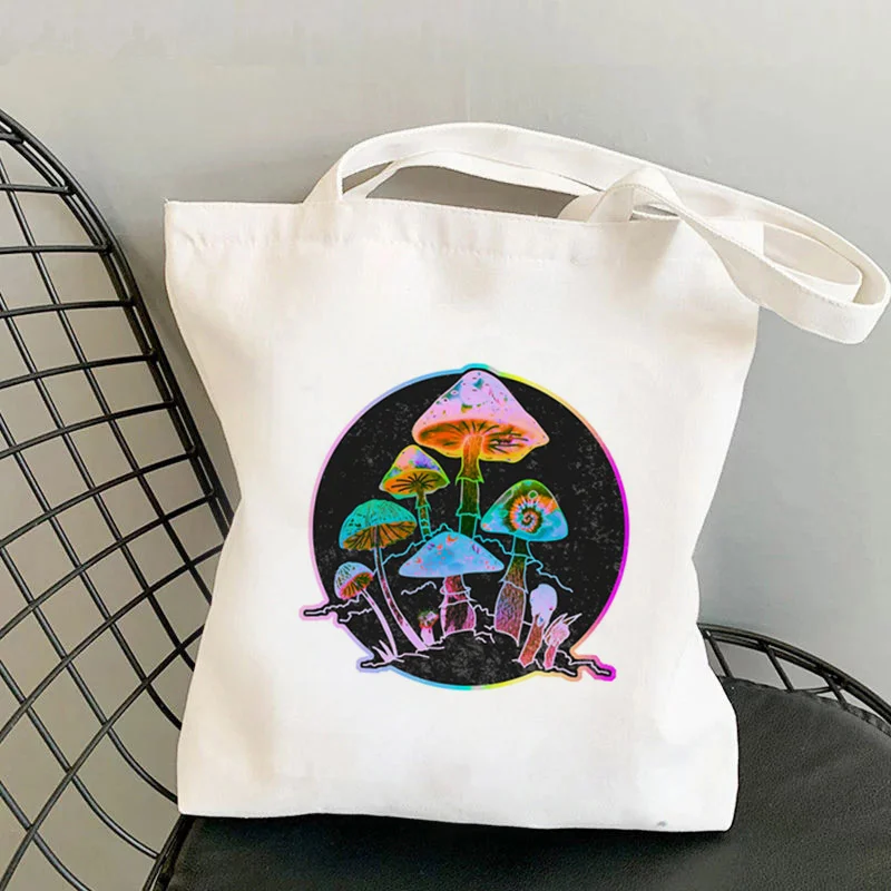 

2021, сумка-шоппер с принтом «Сад комнат», женская сумка-тоут в стиле Харадзюку, Женская холщовая сумка-шоппер на плечо