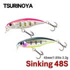 TSURINOYA 48S Рыбалка Тонущая приманка гольян воблеры DW69 48 мм 3,3 г Джеркбейт жесткая приманка-Форель Приманка для окуня 18 цветов кренкбейт