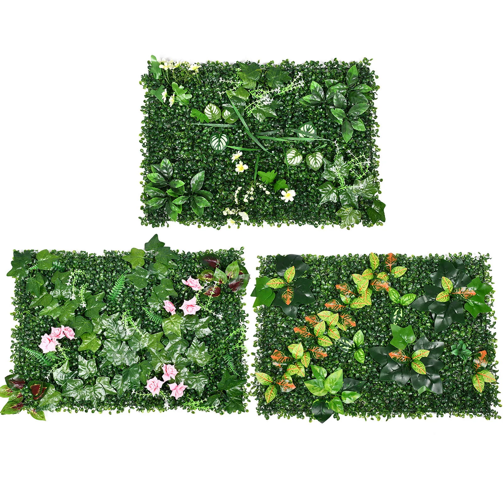 

40X60CM Garden Plant Fence Artificial Green Leaf Privacy Screen Panels Rattan Hedge Garden Home Decora Outdoor Decor