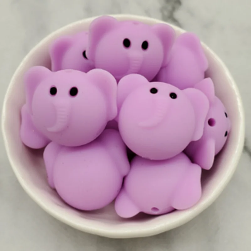 Cuentas de silicona para fabricaci&oacute;n de joyas, cuentas para mordedores de beb&eacute;s, chupete con pinza de soporte, cuentas de dentici&oacute;n de silicona de grado alimenticio, 5 uds.-2
