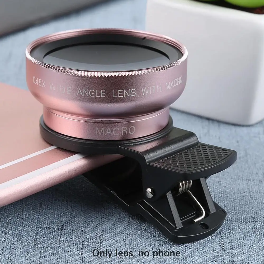 Широкоугольный объектив 2 в 1 фотообъектив с зажимом широкоугольный