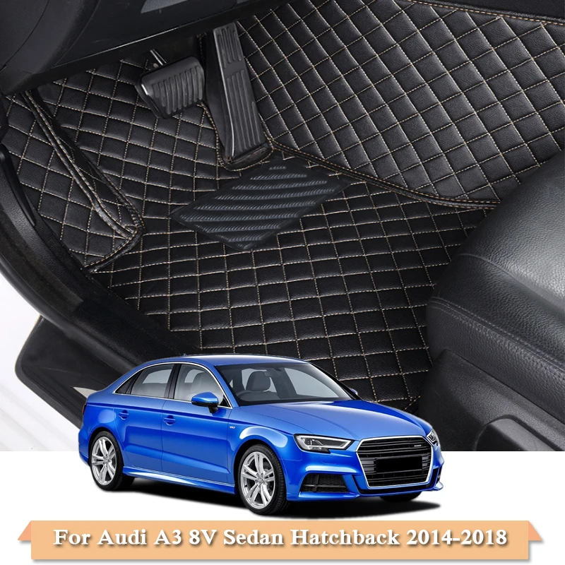 

Car Styling For Audi A3 8V Sedan Hatchback Q3 8U Q5 8R 10-18 Car Floor Mats Rugs Auto Leather Foot Mat Pads Interior Accessory