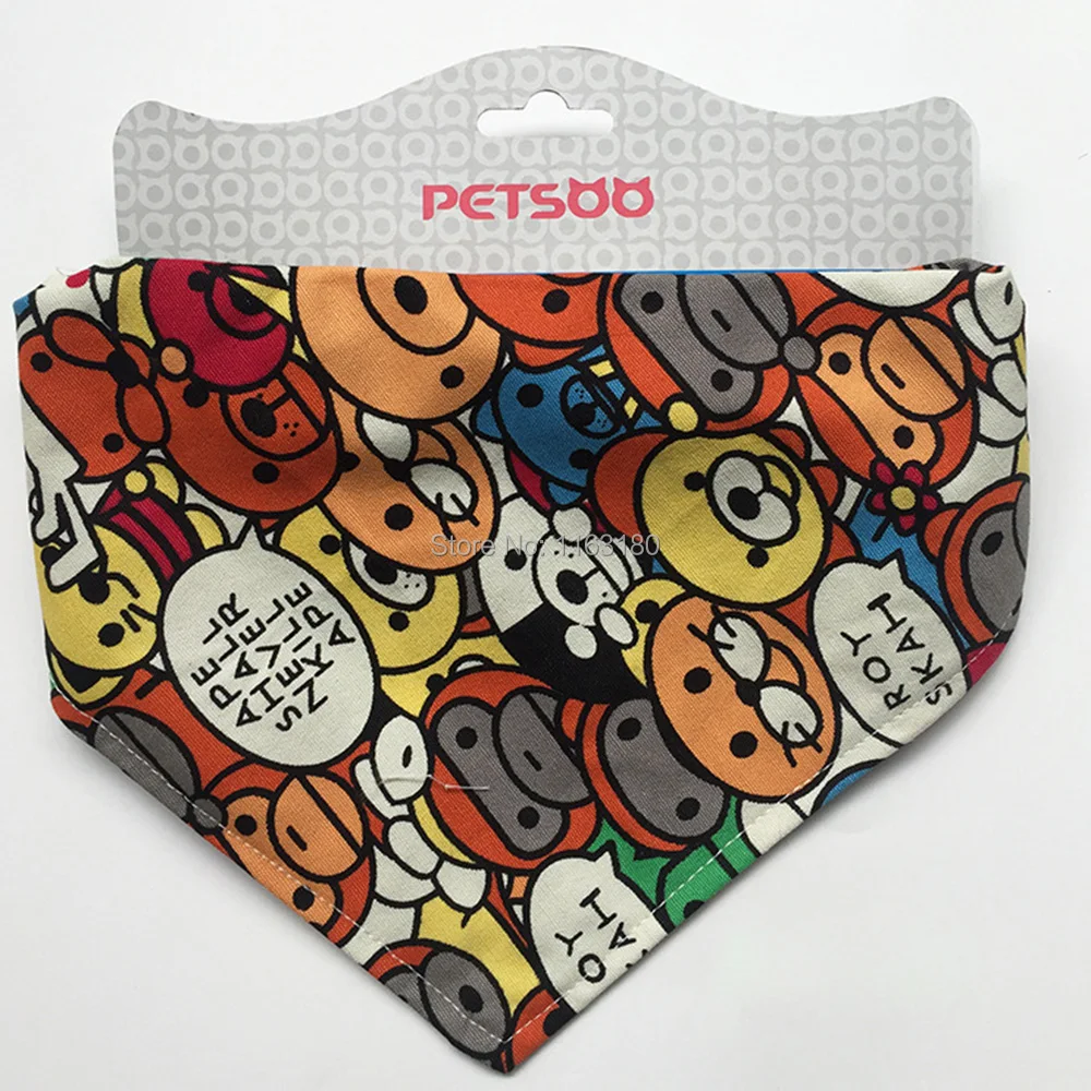 120 pcs/lot Adjustable Dog Bandana Printed Soft Collar For Dog Pet Supplies Cat Dog Scarf Collar Chihuahua Puppy Pet Neckerchief