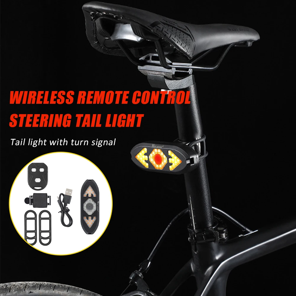 5 режимов велосипед хвост светильник поворотники Беспроводной дистанционного