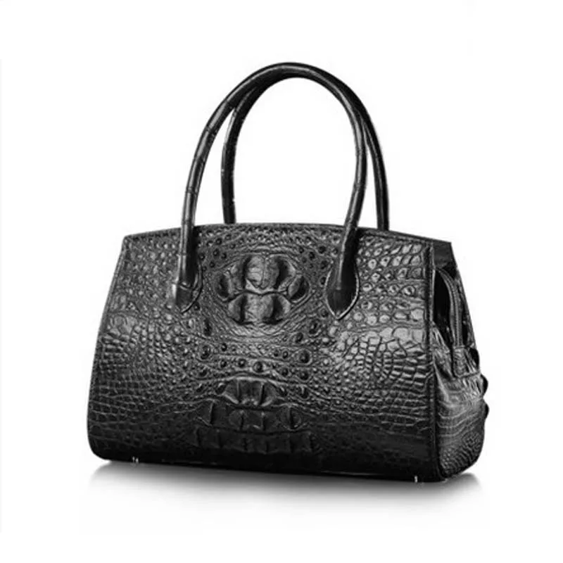 

Женская сумка shidienni из крокодиловой кожи, женская сумка из крокодиловой кожи, повседневная черная сумка, женская сумка