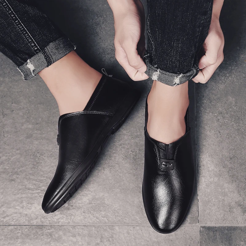 2022 мужские черные модельные лоферы Роскошная деловая обувь без шнуровки