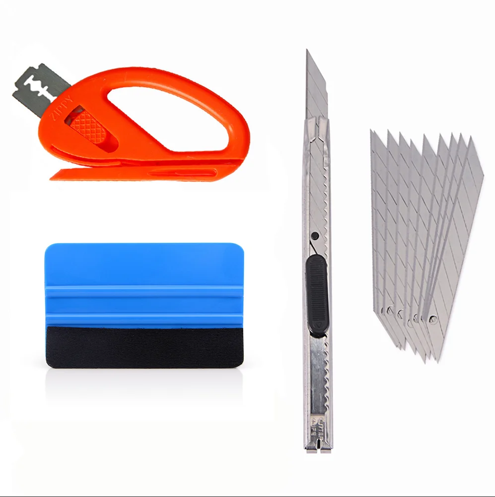 Углеродное волокно виниловая пленка для отделки автомобиля скребок скребка