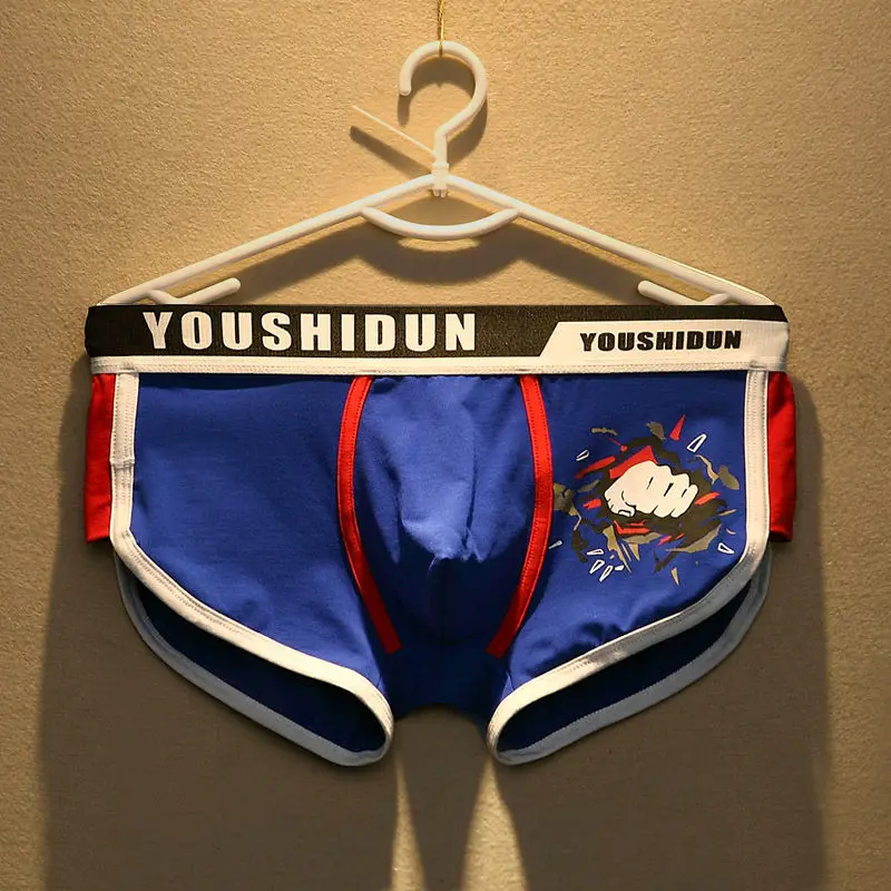 

Purified Cotton Men's Underwear Men's Boxers Sexy Youth Personality Lion's Head Trendy U-Type Convex Design Comfortable Shorts