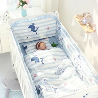 5pcsset baby crib bedding set newborn bumpers cot protector baby room decoration soft crib protector for kids cot cushion