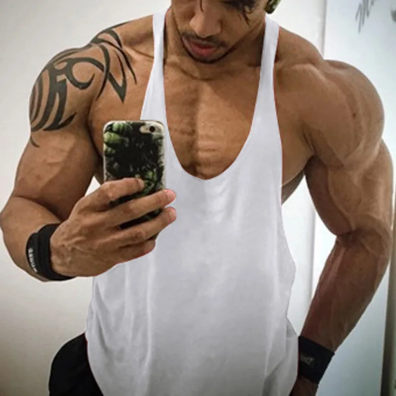 Летние мужские майки Vertvie для фитнеса тренажерного зала Повседневные Дышащие