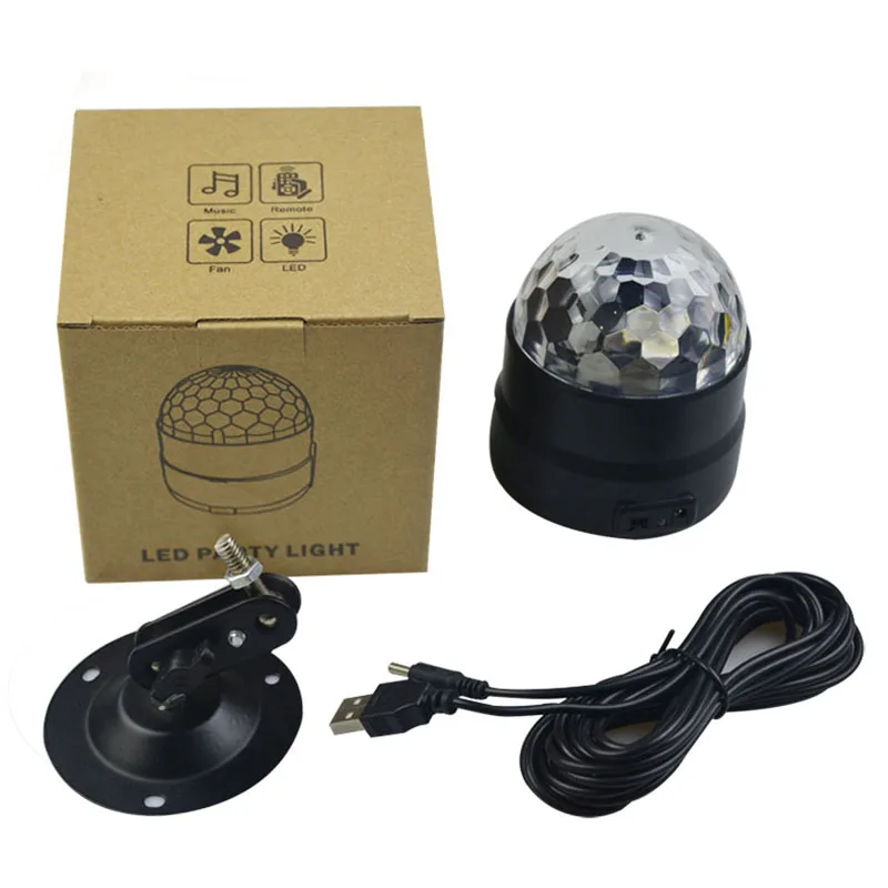 Вращающийся Диско Шар со светодиодный RGB подсветильник кой празднисветильник