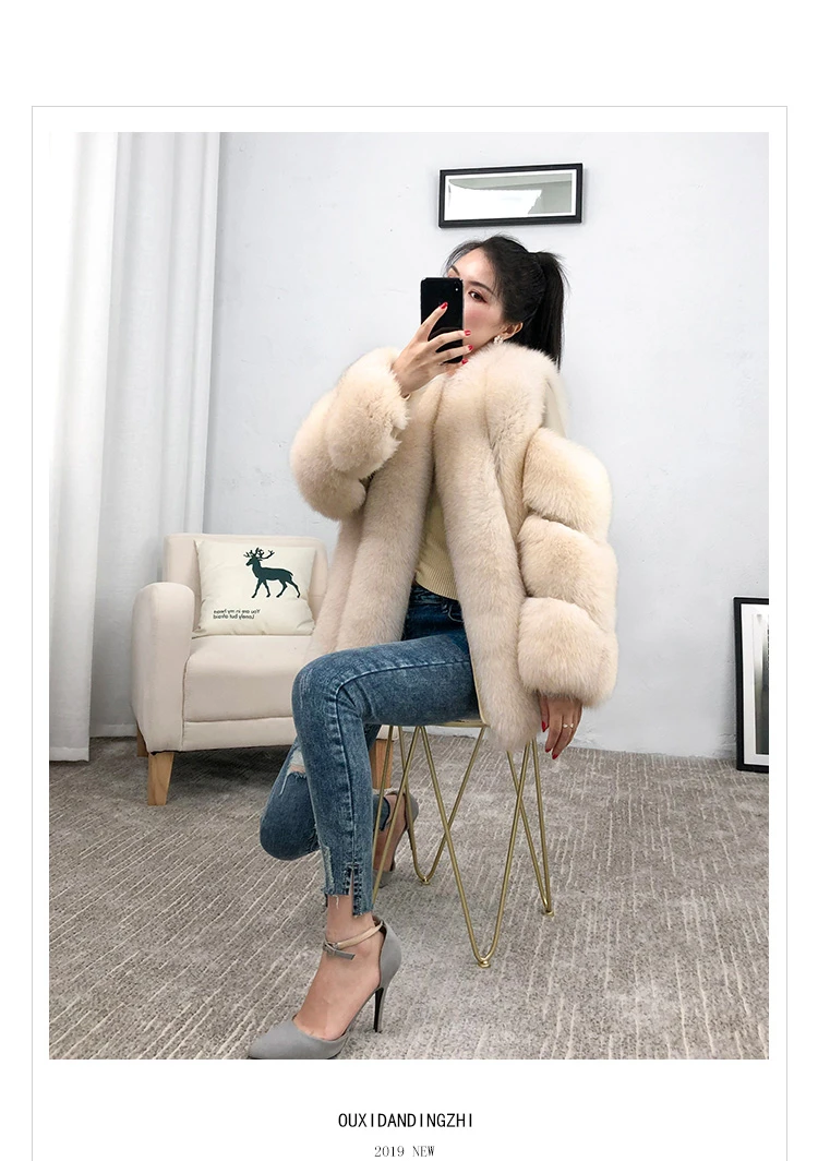 ZDFURS* натуральный мех, Лисий мех, шуба, дизайнерское, для девушек, зимнее, действительно Лисий мех, шуба, съемный, натуральный мех, шуба, Женская