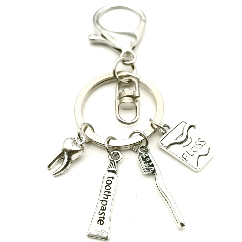 Креативный брелок для ключей с омарами зубная паста подвеской зубной щетки |