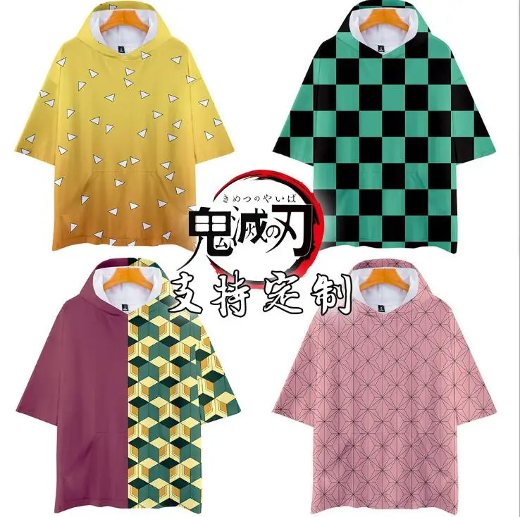 [Фото] демон убийца Kimetsu без Yaiba Tanjirou Nezuko Zenitsu Giyuu пуловер для косплея рубашка с