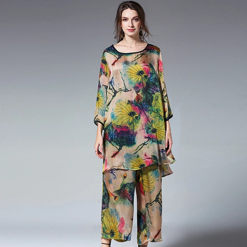 Весенние женские комплекты из двух предметов высококачественные повседневные