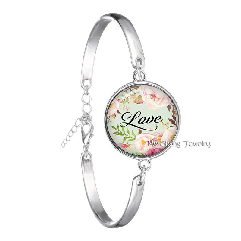 Браслет с надписью Beauty Love Hope Believe 18 мм браслет со стеклянным куполом и для женщин