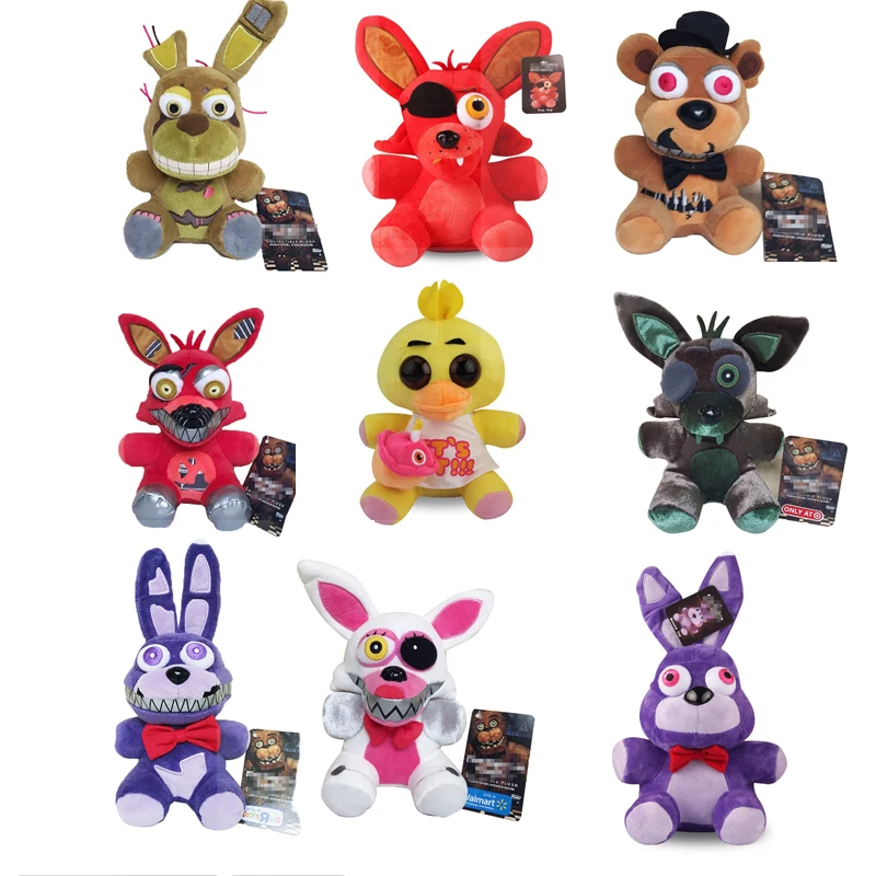 

FNAF Freddy's Plush Toy FNAF Freddy Fazbear Foxy Bonnie Chica Soft Stuffed Animals Doll Toys For Kids Christmas Birthday Gifts
