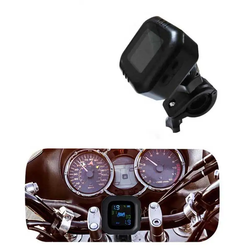 Waterproof Cordless TPMS 2 External Sensor Moto USB Preventing Excessive Air Pressure Motorcycle Tire Monitoring System |