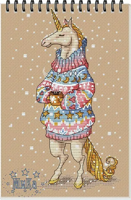 

sweater animal 3 cross stitch kit people design cotton thread 14ct linen flaxen canvas embroidery