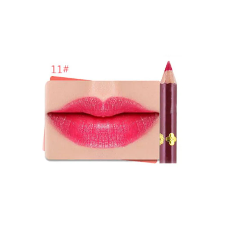 11 Карандаш Lipliner, цветной матовый деревянный карандаш для губ, 12 цветов, водостойкий, стойкий, легко одевается для макияжа, косметический, для салона красоты - Цвет: 11