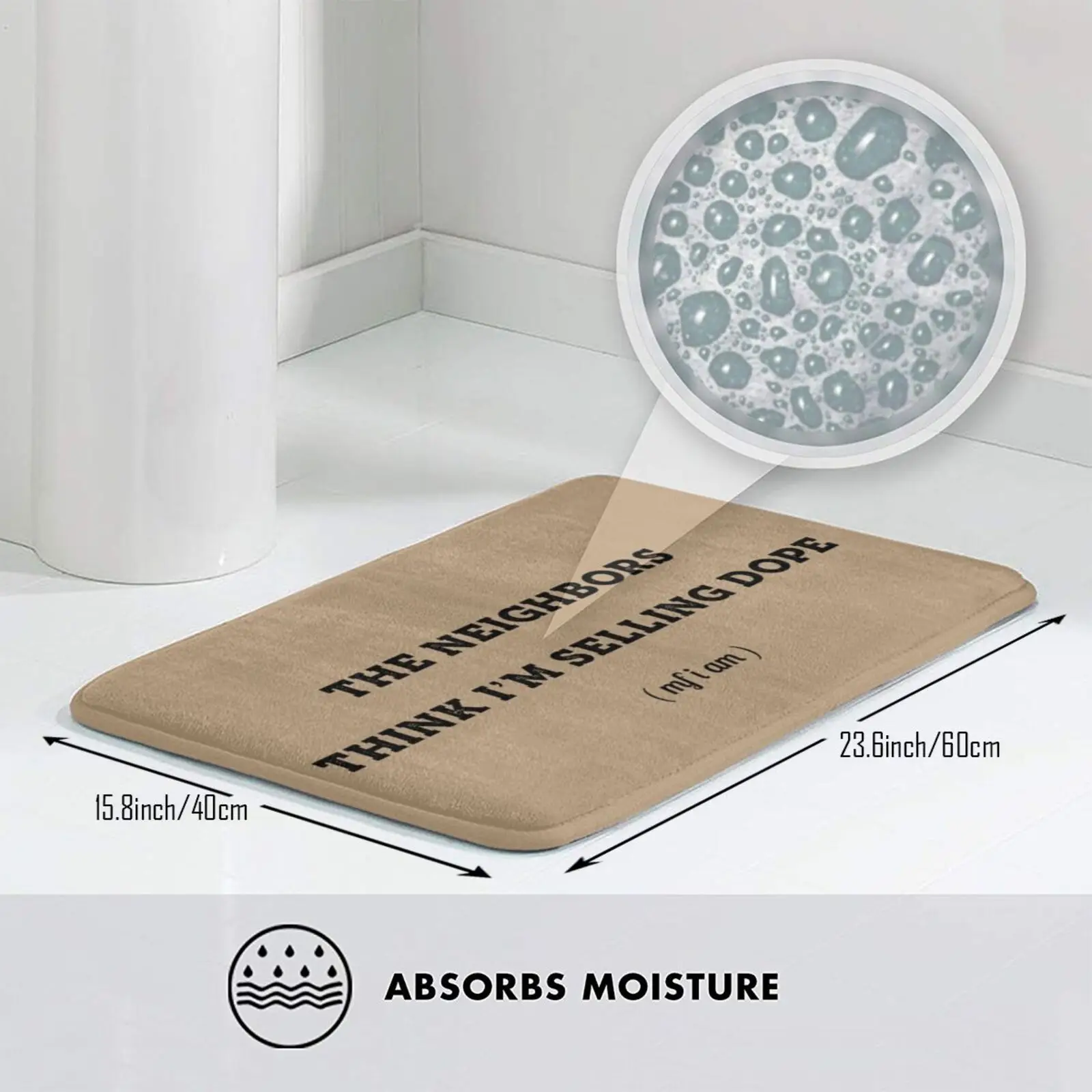 Прикольные соседи думают что я продаю Забавный коврик для входной двери ванной