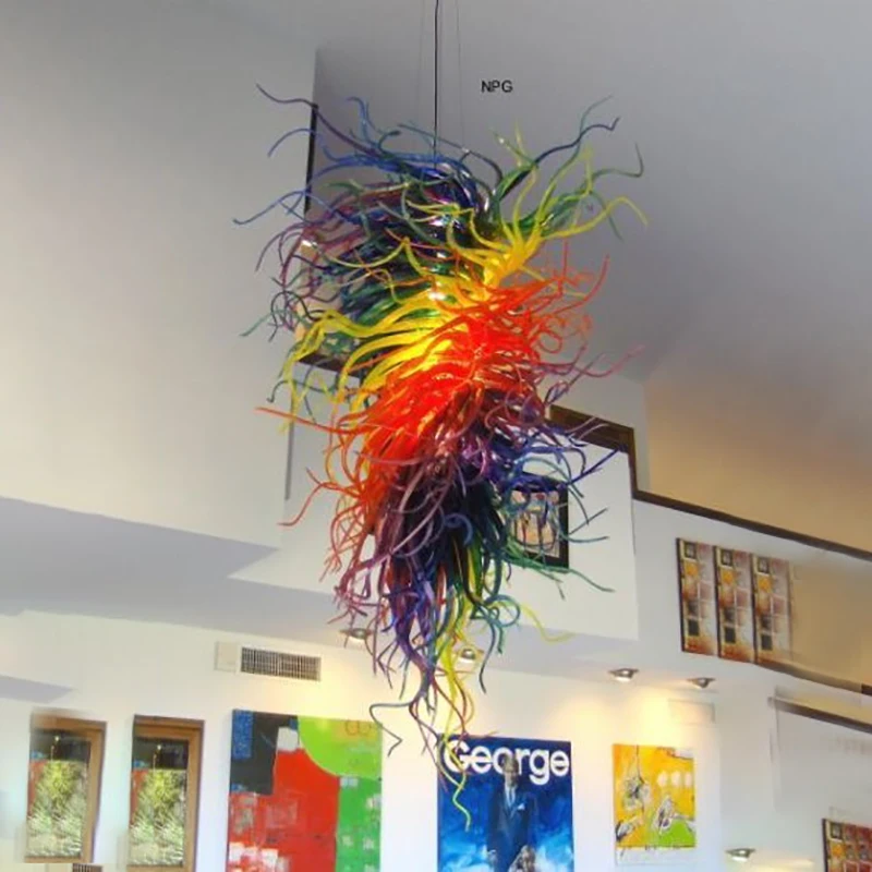 

LR287-Free Shipping Amazing Vortical Pendant Decorative Art Glass Chandelier Lighting