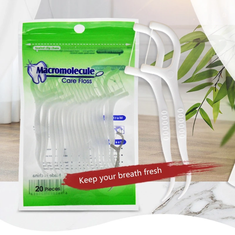 

20x Dental Floss Interdental Brushes Toothpicks Floss Pick Teeth Cleaning Stick Oral Hygiene Care Dental Flosser