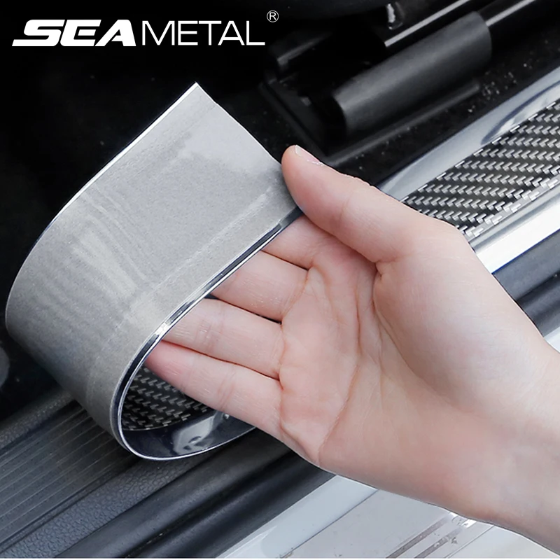 Стикер для автомобиля s защита порога двери из углеродного волокна виниловая