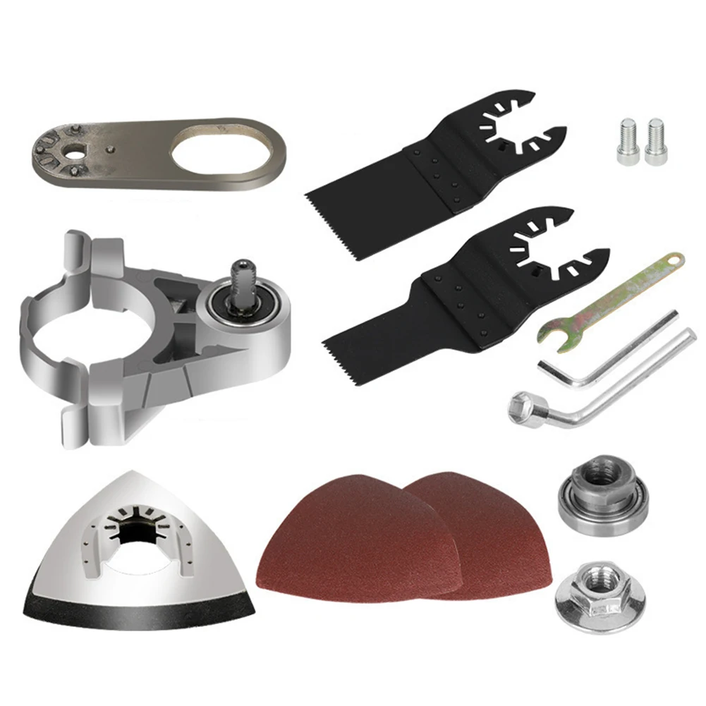 Converter Oscillating Tool Adapter Kit Quick Change 100 Type Sanding Cutting Angle Grinder With 2 Saw Blade Aluminum Polishing |