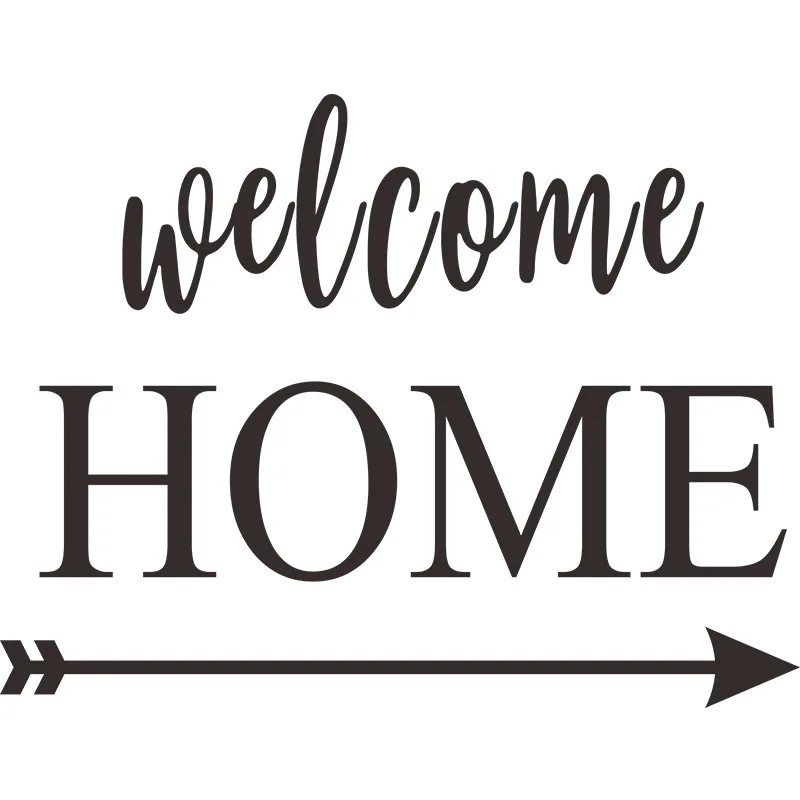 

Welcome Home Creative Wall Stickers Home Decor Bedroom Door Sticker DIY Art Wall Decals Vinyl Living Room Decoration Wallpaper