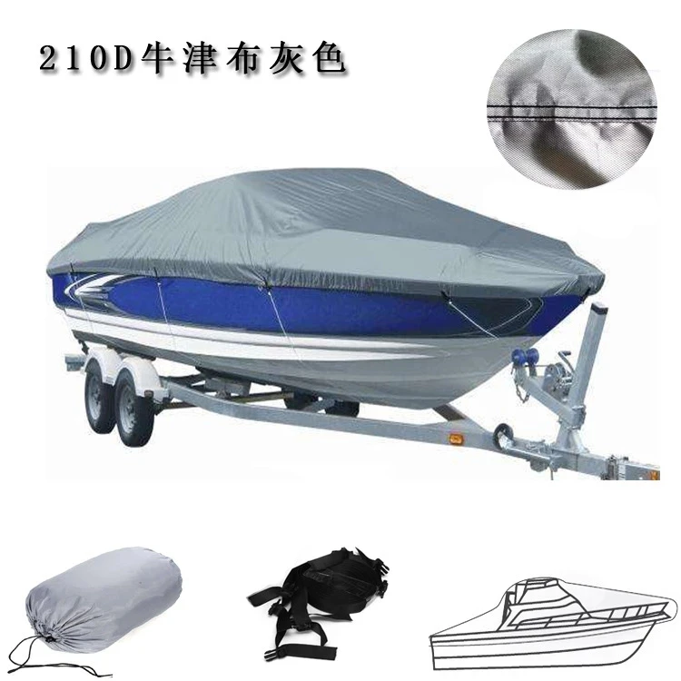 

210D Waterproof Boat Cover, Gray, UV Proof, V Shape