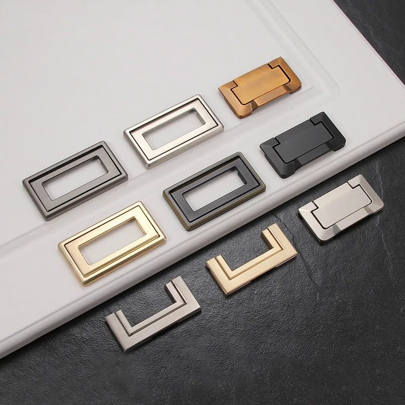 

Zinc Alloy Tatami Hidden Wardrobe Handles Cupboard Pulls Black Drawer Knobs Furniture Handle Cabinet Knobs Handles
