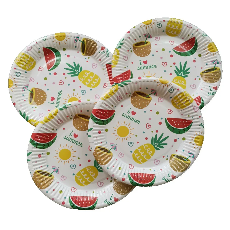 10 шт. одноразовые тарелки с тропическими фруктами 7 дюймов | Дом и сад