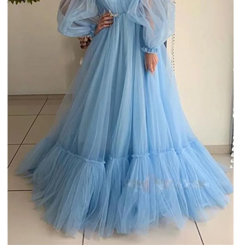 

Women Strapless Runway Long Dresses Female Pure Color Mesh Sexy Bohemian Beach Dresses Ladies Elegant Party Big Ball Gown 2020
