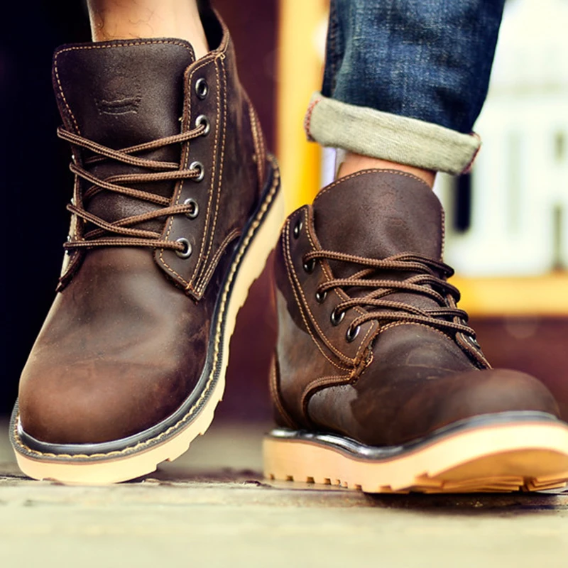 Мотоботы локомотив обувь для мотогонок из натуральной бычьей кожи байкерские