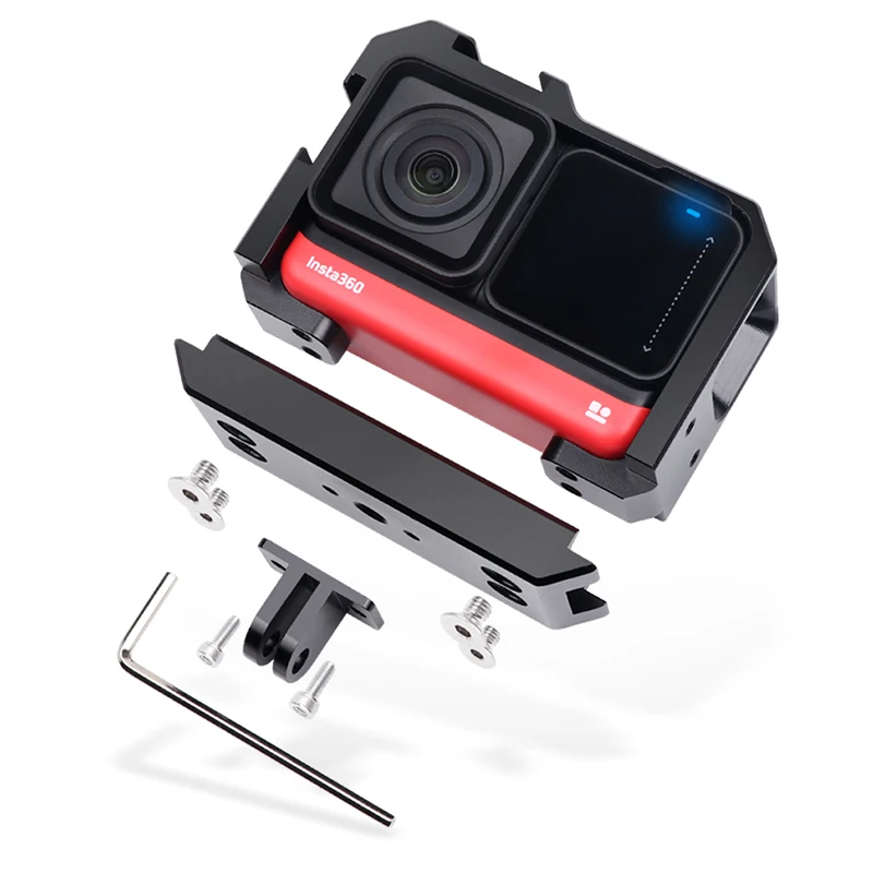 Vlogging защитный Алюминий клетка для Insta360 один R Vlog Клетка Складной GoPro Тип крепления