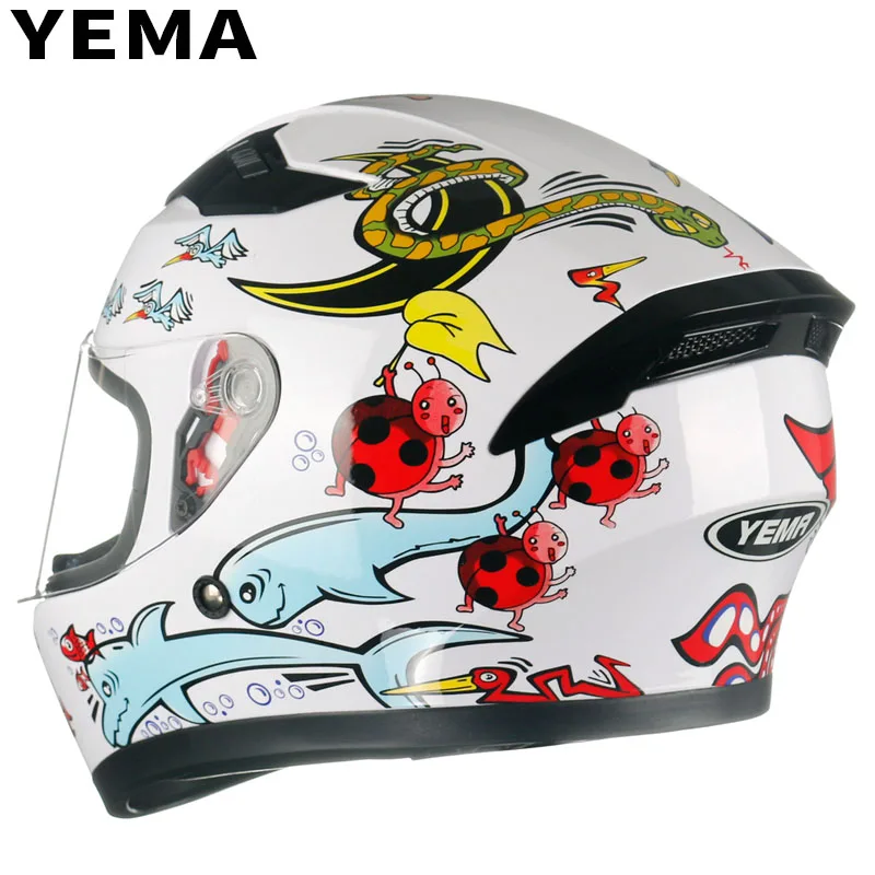 Новинка 2019 мотоциклетный шлем мотоциклетные шлемы на все лицо из АБС-пластика с
