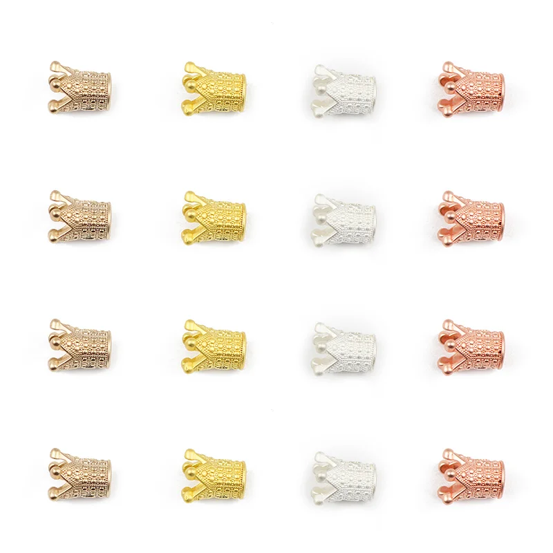 ZHBES 13 мм 5 шт. натуральный камень Золотая матовая императорская корона